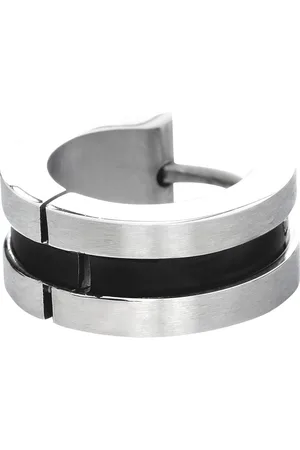 etNox Náušnice z - Black Stripe Unisex