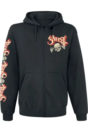 Ghost Mikina s kapucí na zip z Distressed Papa Skull