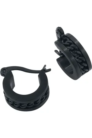 etNox hard and heavy Náušnice z - Prsten Mesh Steel Unisex