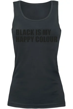 Sprüche Top z Black Is My Happy Colour
