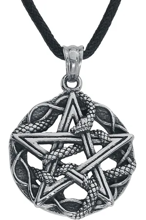 etNox hard and heavy Náhrdelník Gotika z - Snake Pentagram Unisex