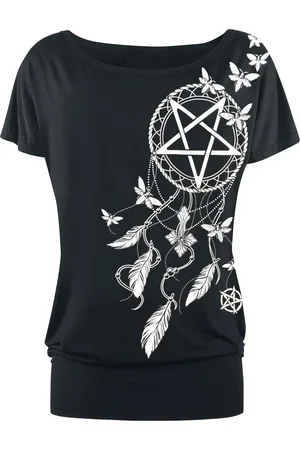 Gothicana Tričko Gotika z Tričko s pentagramem a lapačem snů