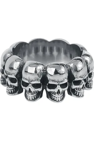etNox hard and heavy Prsten Gotika z - Skulls Unisex