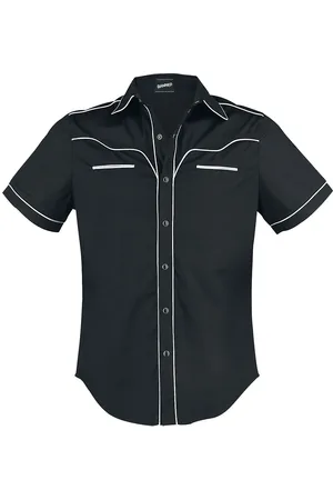 Banned Alternative Košile s krátkým rukávem Rockabilly z Plain Trim