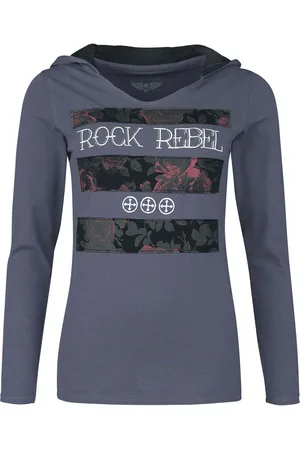 Rock Rebel Tričko s dlouhým rukávem Rock z Top s dlouhými rukávy a kapucí