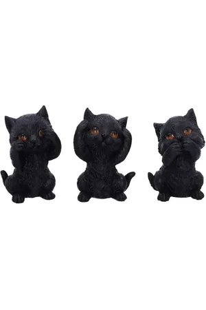 Nemesis Now Socha Gotika z - Three Wise Kitties Unisex