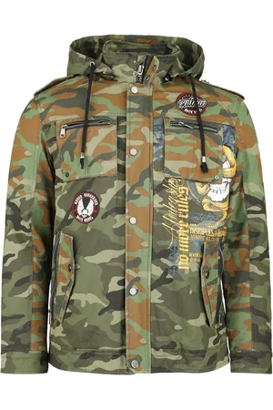 Rock Rebel Přechodní bundy Rock z Kamufláž, army bunda