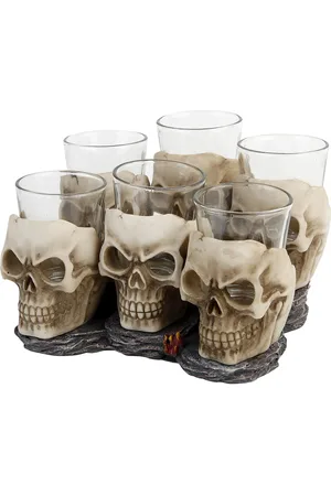 Nemesis Now Štamprle sada Gotika z - Six Shooter Skulls