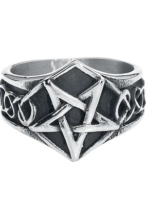 etNox hard and heavy Prsten Gotika z - Pentagramm Unisex