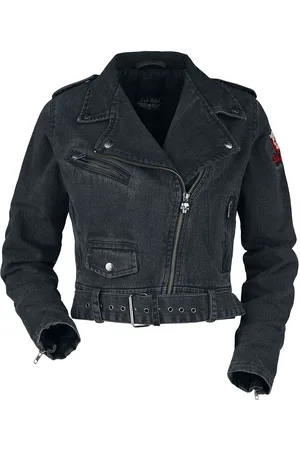Rock Rebel Džínsová bunda Rock z Denimová, motorkářská bunda