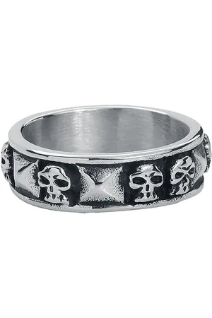 etNox hard and heavy Prsten z - Skulls and Rivets Muži