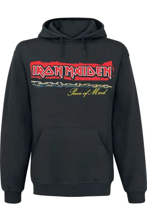 Iron Maiden Mikina s kapucí z POM Red Strip Logo Tracklist