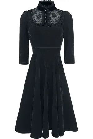 H&R London Středně dlouhé šaty Rockabilly z Nightshade Velvet Dress