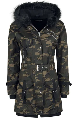 Gothicana Zimní bunda Gotika z Multi Pocket Jacket