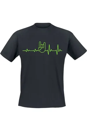 Sprüche Tričko z EKG Heavy Metal
