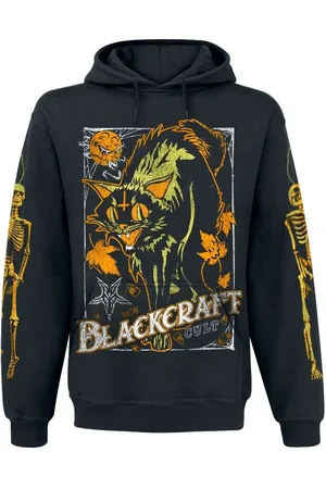 Blackcraft Cult Mikina s kapucí Gotika z Bunda s kapucí Vintage Halloween Cat