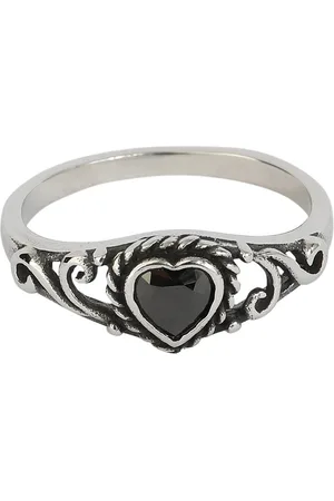 etNox Prsten Gotika z - Black Heart Ženy