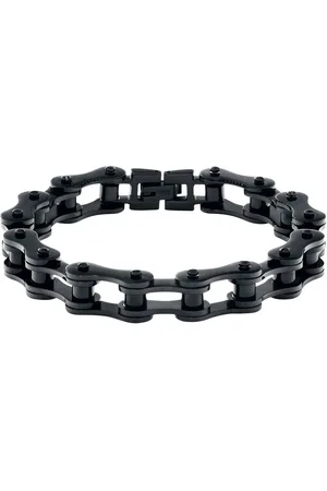 etNox hard and heavy Náramek z - Černý motorkářský řetěz Unisex