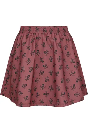 EMP Krátká sukně z A-Line Skirt with Skull Print