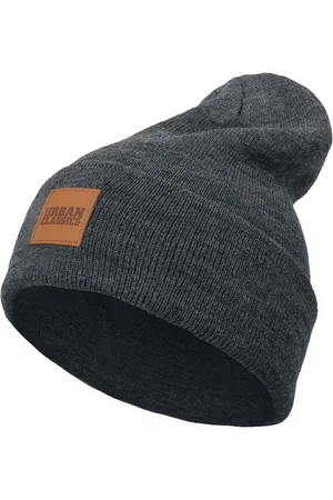 Urban classics Beanie čepice z - Leatherpatch Long Beanie Unisex