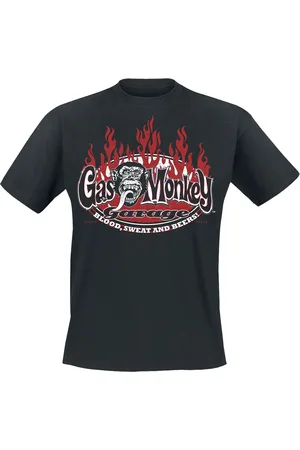 Gas Monkey Garage Tričko Rockabilly z Blood Sweat And Red Flames