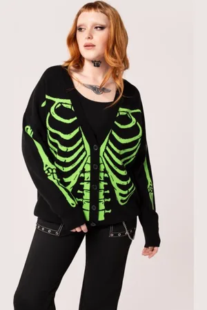 Hell Bunny Kardigan Gotika z Kardigán Skeleton