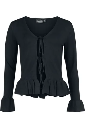 Voodoo Vixen Kardigan z Tie Front Ruffle Cardigan
