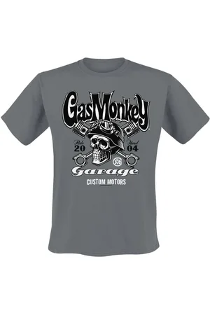 Gas Monkey Garage Tričko z Custom Motors Skull