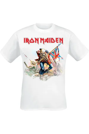 Iron Maiden Tričko z Trooper On White