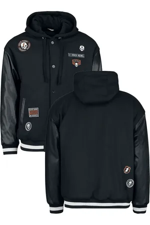 Rock Rebel Varsity bunda Rock z Bunda s koženkovými detaily