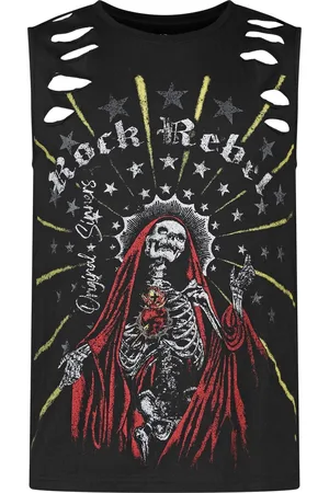 Rock Rebel Tílko Rock z Top With Skeleton Madonna Frontprint