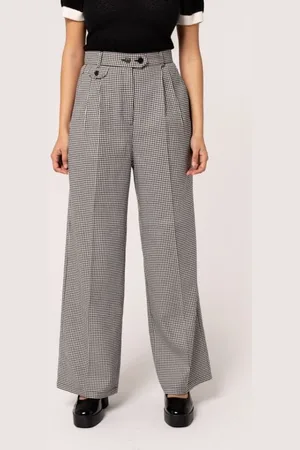 Hell Bunny Plátěné kalhoty z Teddy Trousers