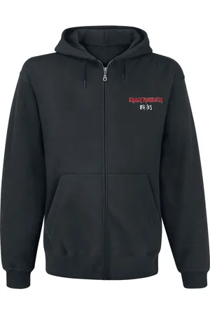 Iron Maiden Mikina s kapucí na zip z Samurai Eddie Red Graphic