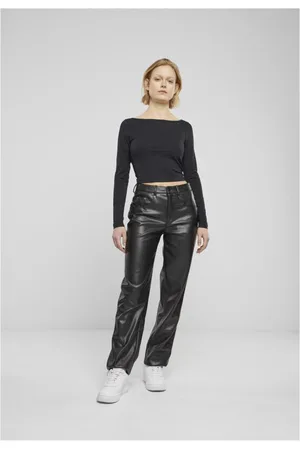 Urban classics Plátěné kalhoty z Ladies Wide Leg Trousers