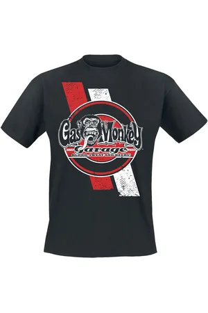 Gas Monkey Garage Tričko Rockabilly z Red And White Stripes