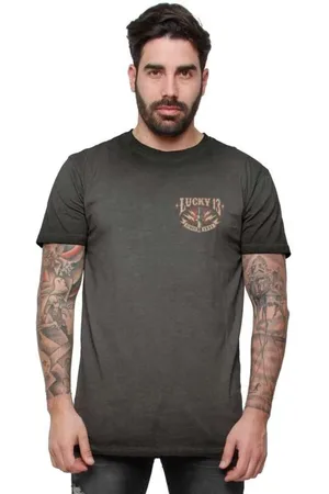 Lucky 13 Tričko Rockabilly z Tričko Amped s opraným efektem