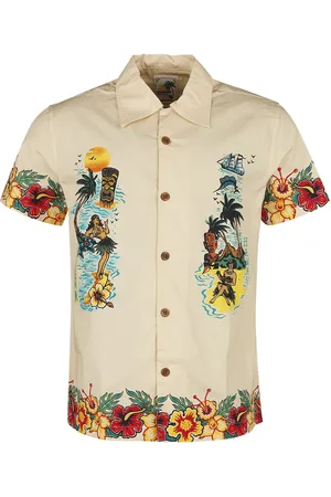 King kerosin Košile s krátkým rukávem Rockabilly z Honolulu Tropical Hawaiian Style Shirt