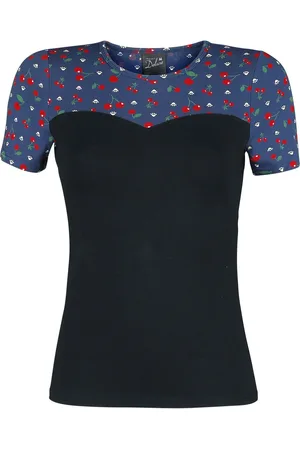 Pussy Deluxe Tričko Rockabilly z Basic tričko Cat Paws & Cherries Girl