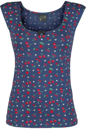 Pussy Deluxe Tričko Rockabilly z Dívčí tričko Cat Paws and Cherries