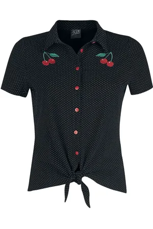Pussy Deluxe Halenka Rockabilly z Blúzka Dotties Cherry