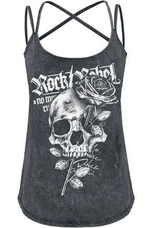 Rock Rebel Top Rock z Top s vintage efektem a potiskem