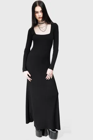 KIHILIST by KILLSTAR Dlouhé šaty Gotika z Dark Glyph Dress