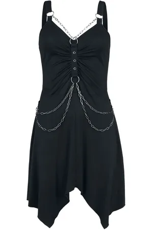 Gothicana Krátké šaty Gotika z Short Dress With Chains