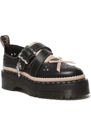 Dr. Martens Creepers z Kemsley Black+Powder Pink Nappa Lux+Ze You Velvet