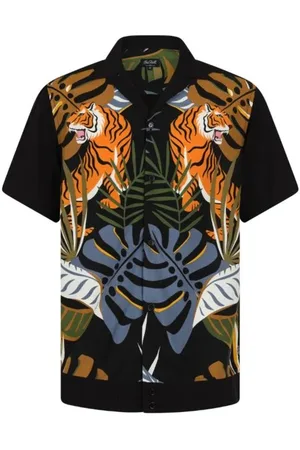 Chet Rock Košile s krátkým rukávem Rockabilly z Košile Tiger