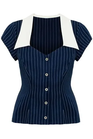 Hell Bunny Halenka Rockabilly z Costello Blouse