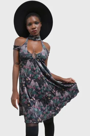 Killstar Krátké šaty Gotika z Corax Dress