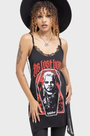 Killstar Krátké šaty Gotika z Šaty na ramínka The Lost Boys