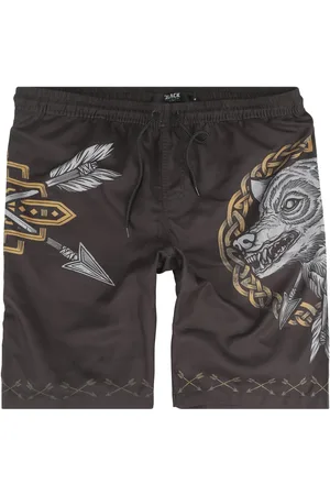 EMP Plavecké šortky z Swim Shorts With Arrow and Wolf Print