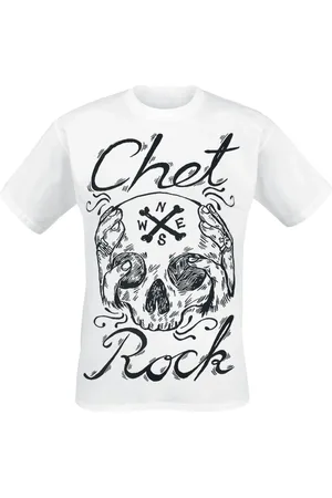 Chet Rock Tričko Rockabilly z Skull White